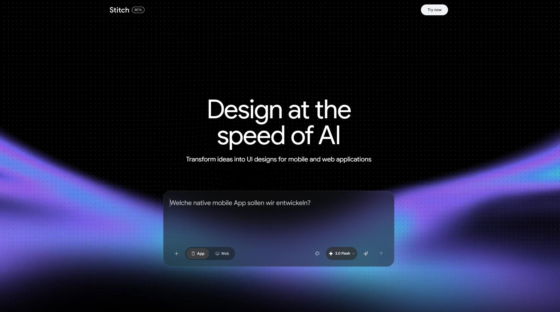 Google Stitch Screenshot, UI-Generator