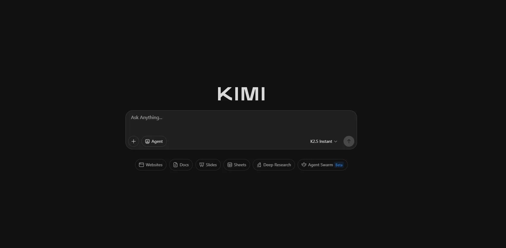 Kimi K2.5 Screenshot, Long-Context Chat