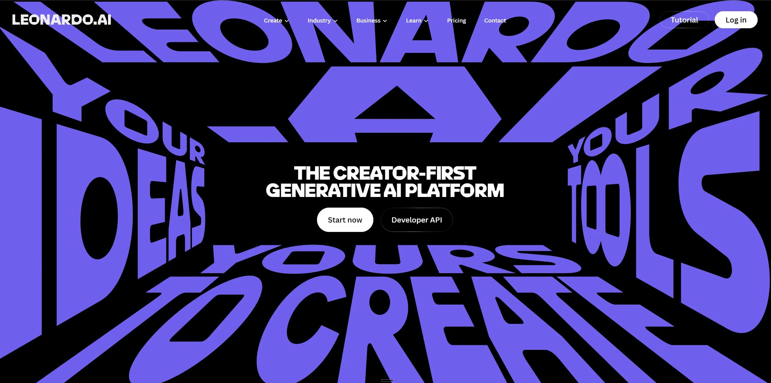 Leonardo Startseite, The Creator-First Generative AI Platform