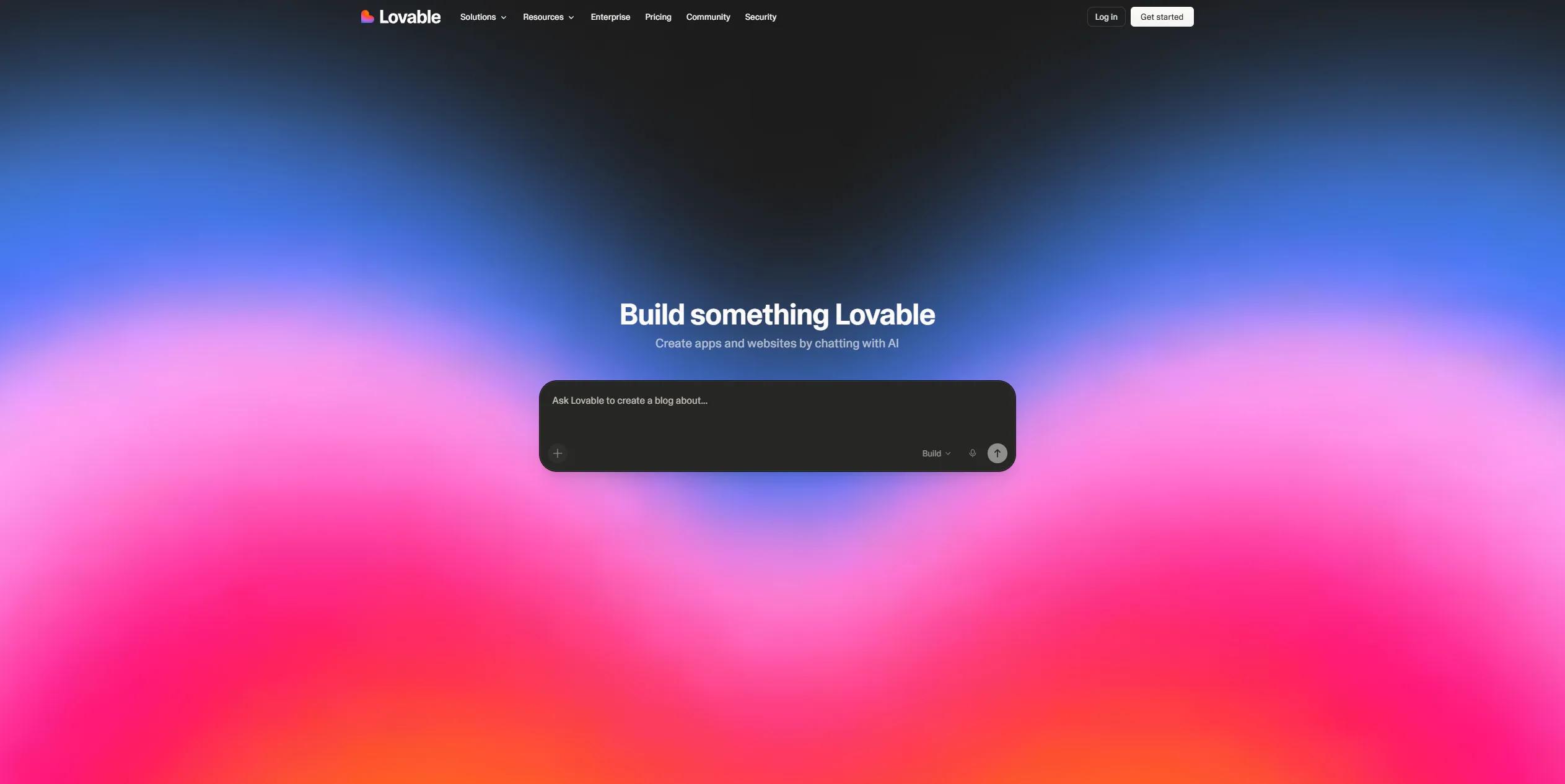 Lovable Screenshot, KI-App-Builder aus Schweden